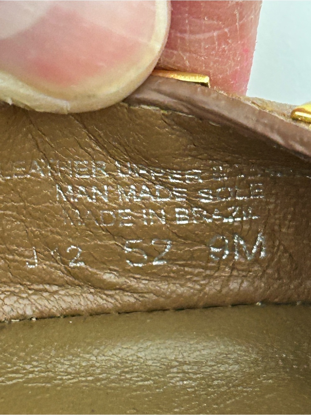 Tory Burch Dale Brown Leather Logo Gold Stud Ballet Flats Slip-on Size 9 - Picture 13 of 13